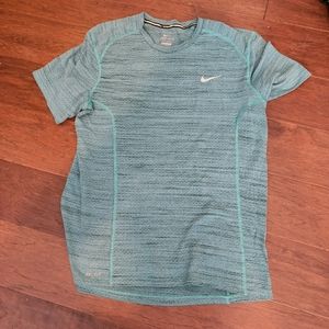 Nike Running Shirt Turquoise Medium
